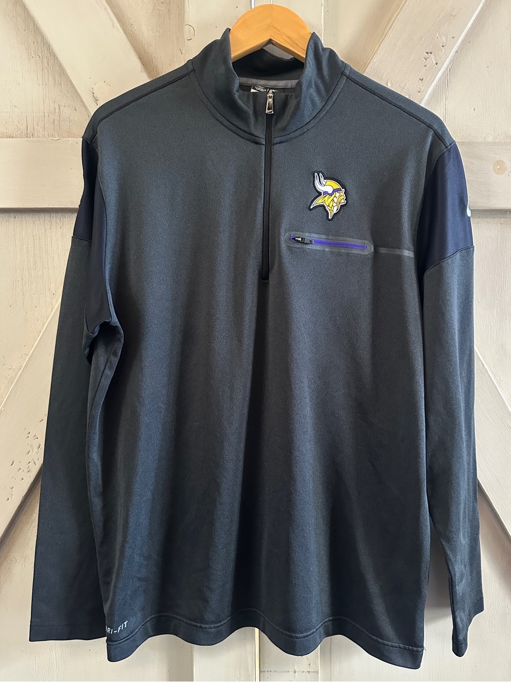 Nike NFL Minnesota Vikings 1/4 Zip Dri-FIT Performance Pullover L
